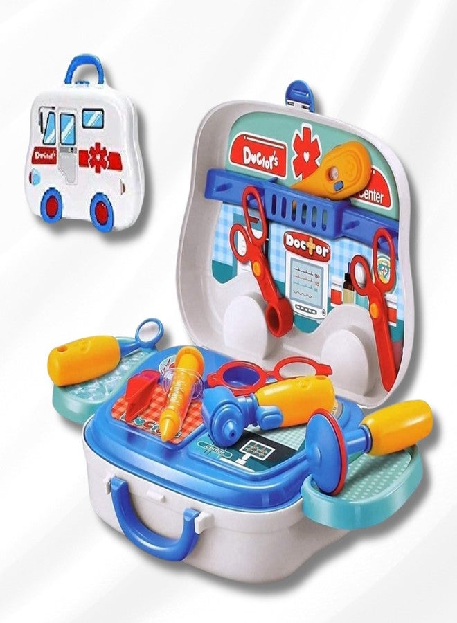 ADIMAC Doctor Set Kit Toy for Kids | Medical Play Set | Portable Medical Clinic Suitcase | Pretend Play Doctor Role Playing Kit for Boys & Girls Age 3+ (Made in India) - Image 1